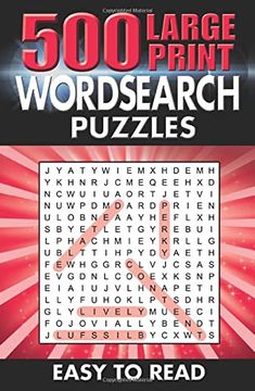 portada 500 Large Print Wordsearch Puzzles: Easy to Read (Ultimate Puzzle Challenges) 