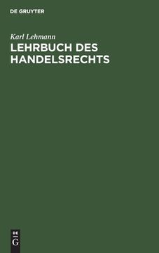 portada Lehrbuch des Handelsrechts (in German)