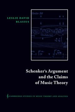 portada Schenker's Argument and the Claims of Music Theory (Cambridge Studies in Music Theory and Analysis) (en Inglés)