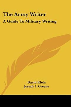 portada the army writer: a guide to military writing (in English)