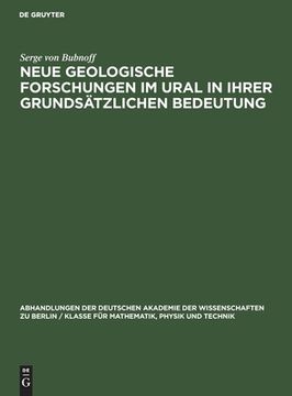 portada Neue geologische Forschungen im Ural in ihrer grundsätzlichen Bedeutung (in German)