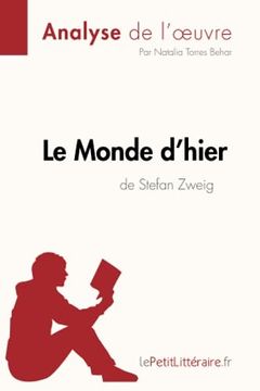 portada Le Monde D'hier de Stefan Zweig (in French)