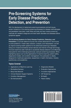 portada Pre-Screening Systems for Early Disease Prediction, Detection, and Prevention (Advances in Medical Diagnosis, Treatment, and Care (Amdtc)) (in English)