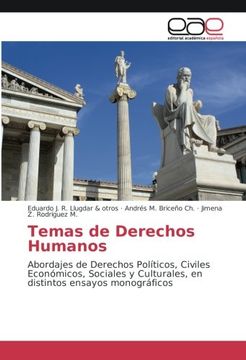 portada Temas de Derechos Humanos: Abordajes de Derechos Políticos, Civiles Económicos, Sociales y Culturales, en distintos ensayos monográficos