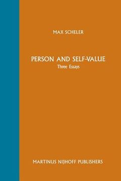 portada Person and Self-Value: Three Essays (en Inglés)