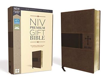portada Niv, Premium Gift Bible, Leathersoft, Brown, red Letter Edition, Comfort Print (en Inglés)