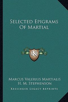 portada selected epigrams of martial (en Inglés)