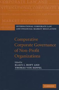 portada Comparative Corporate Governance of Non-Profit Organizations Hardback (International Corporate law and Financial Market Regulation) 