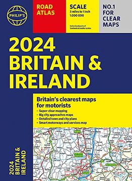 portada 2024 Philip's Road Atlas Britain and Ireland (en Inglés)
