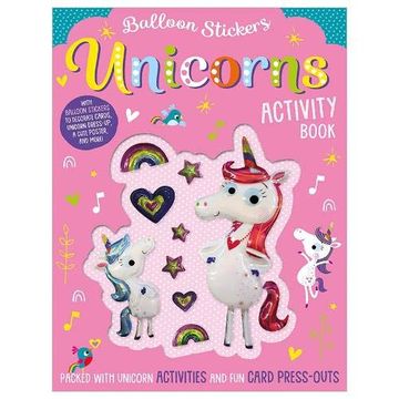 portada Balloon Sticker Activity Books - Unicorns (en Inglés)