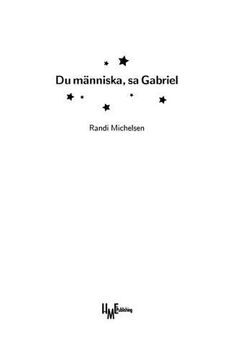 portada Du Människa, sa Gabriel (en swedish)