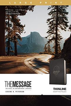portada The Message Thinline, Large Print (Leather-Look, Desert Night Black) (in English)