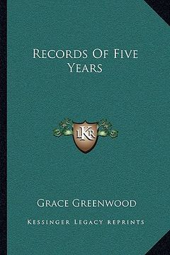 portada records of five years (in English)