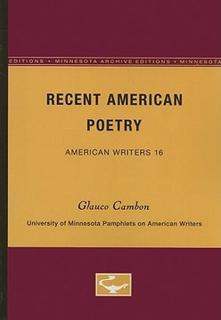 portada recent american poetry (en Inglés)
