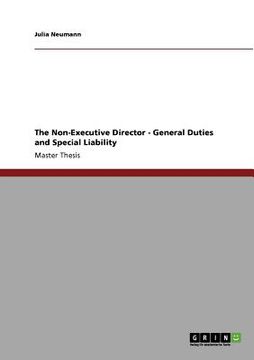 portada the non-executive director - general duties and special liability (en Inglés)
