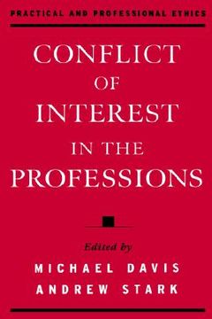 portada conflict of interest in the professions (en Inglés)