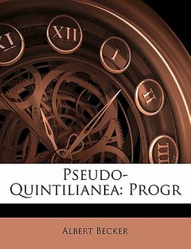 portada Pseudo-Quintilianea: Progr (en Francés)