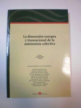 portada La Dimension Europea y Trasnacional de la Autonomia Colectiva