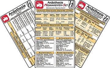 portada Anästhesie Medikamenten-Set ( 3er-Set ) - Medizinische Taschen-Karte
