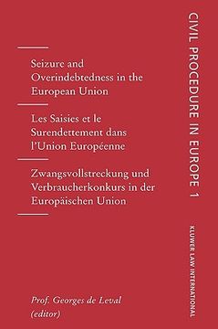 portada civil procedures in europe: seizures and overindebtedness in the european union, vol 1 (en Inglés)