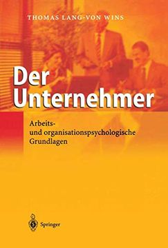 portada Der Unternehmer: Arbeits- und Organisationspsychologische Grundlagen (en Alemán)