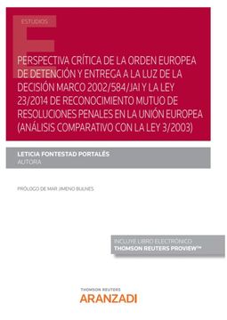 portada Perspectiva Crítica de la Orden Europea de Detención y Entrega a la luz de la Decisión Marco 2002 (in Spanish)