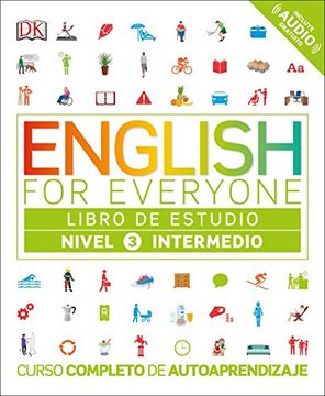 portada English for Everyone: Nivel 3: Intermedio, Libro de Estudio: Curso Completo de Autoaprendizaje