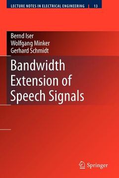 portada bandwidth extension of speech signals (en Inglés)