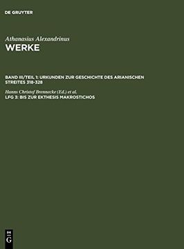 portada Athanasius Werke: Band iii (en Alemán)