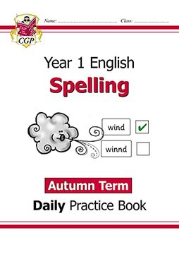 portada New ks1 Spelling Daily Practice Book: Year 1 - Autumn Term (Cgp ks1 English) (en Inglés)