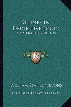 portada studies in deductive logic: a manual for students (in English)