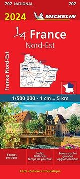 portada Carte France Nord-Est 2024 Michelin (en Alemán)