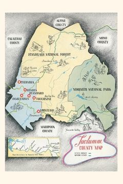 portada Vintage Journal Visitors Map of Tuolumne County