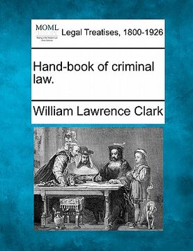 portada hand-book of criminal law. (in English)