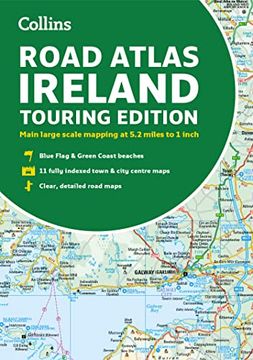 portada Road Atlas Ireland: Touring Edition A4 Paperback (in English)