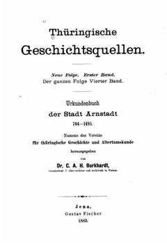 portada Urkundenbuch der Stadt Arnstadt, 704-1495 (German Edition)