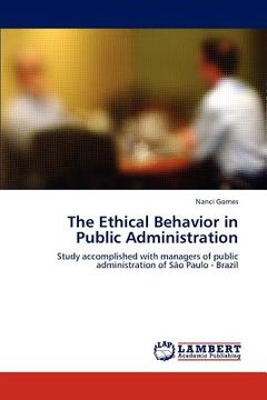 portada the ethical behavior in public administration (en Inglés)