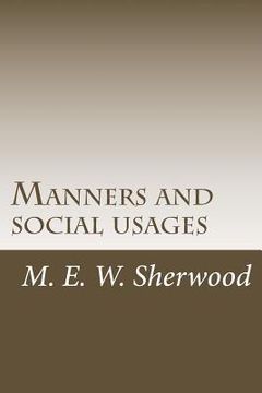 portada Manners and social usages (in English)