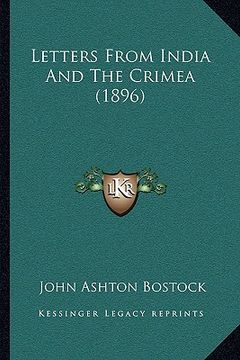 portada letters from india and the crimea (1896) (in English)