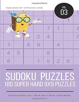 portada Sudoku Puzzles - 180 Super Hard 9x9 Puzzles (Volume) (en Inglés)
