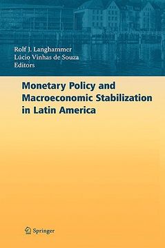 portada monetary policy and macroeconomic stabilization in latin america (en Inglés)