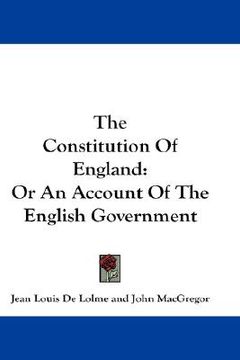 portada the constitution of england: or an account of the english government (in English)