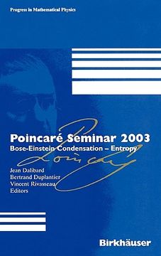 portada poincare seminar 2003: bose-einstein condensation-entropy (en Inglés)
