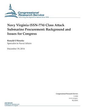 portada Navy Virginia (SSN-774) Class Attack Submarine Procurement: Background and Issues for Congress (en Inglés)