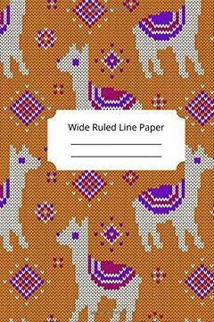 portada Baby Alpaca Theme Wide Ruled Line Paper 