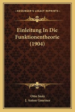 portada Einleitung In Die Funktionentheorie (1904) (in German)