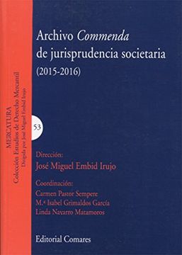 portada Archivo Commenda de jurisprudencia societaria (2015-2016)