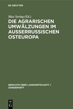 portada Die Agrarischen Umwälzungen im Außerrussischen Osteuropa (en Alemán)