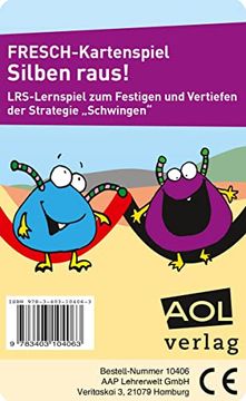 portada Fresch-Kartenspiel: Silben Raus! Lernspiel zum Festigen und Vertiefen der Strategie Schwingen (1. Bis 4. Klasse) (en Alemán)