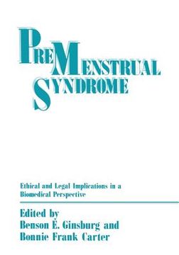 portada Premenstrual Syndrome: Ethical and Legal Implications in a Biomedical Perspective (en Inglés)